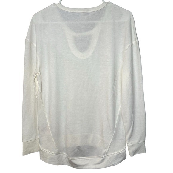 Juicy‎ Couture Shirt Women Size S White Key Hole Neck Preppy Academia Stretch - Picture 5 of 11